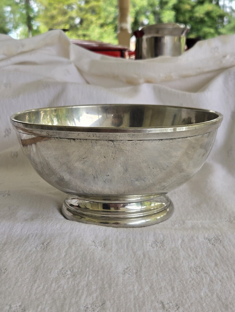 Williamsburg Restoration by Stieff Pewter Serving Bowl Vintage